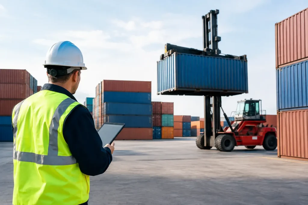 Servicio de patio de contenedores con control operativo